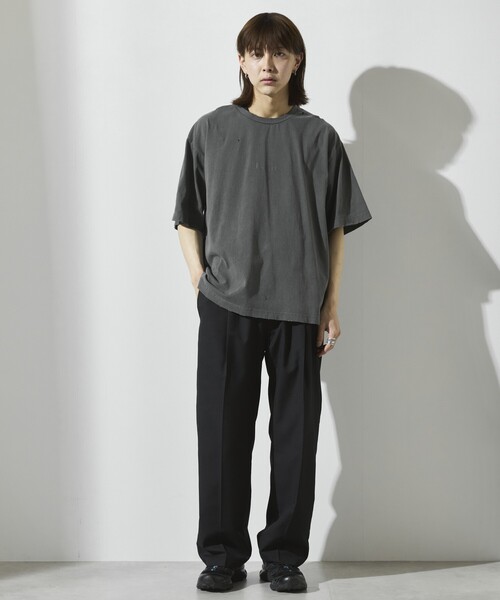 Firsthand(ファーストハンド)の「Firsthand/ファーストハンド 7.3オンス ダメージ加工 フロントロゴプリント ショートスリーブTシャツ / オーバーサイズ クルーネック 半袖Tシャツ(Tシャツ/カットソー・メンズ・ホワイト/グレー/ブラック・L/M)」の17枚目の写真