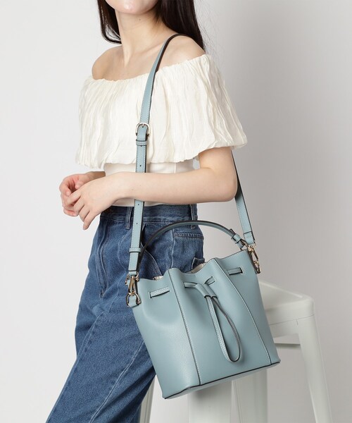 ESPERANZA(エスペランサ)の「巾着ショルダーバッグ(ショルダーバッグ・レディース・アイボリー/ブルー/その他1/ダークブラウン・FREE)」の22枚目の写真