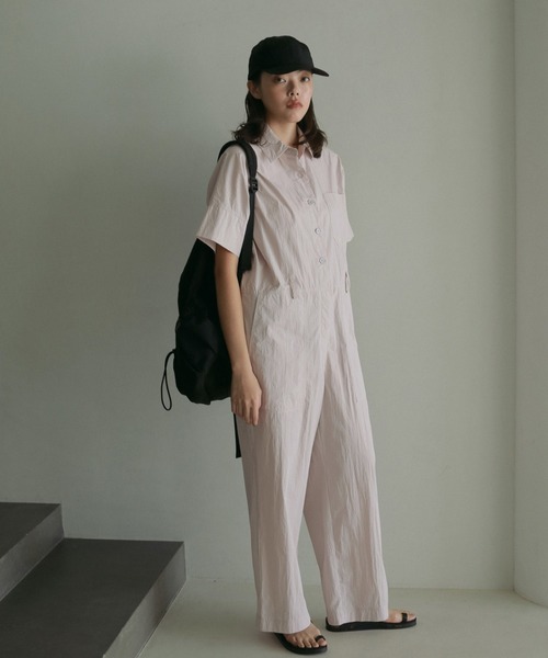 anuke（アンヌーク）の「Halfsleeve Shirts Combinaison（つなぎ