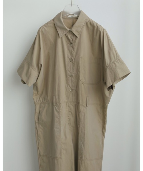 anuke(アンヌーク)の「Halfsleeve Shirts Combinaison(つなぎ/オールインワン・レディース・ピンク/ベージュ/ネイビー・36inch/38inch)」の14枚目の写真