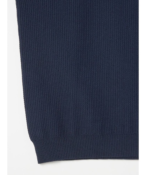 Perfect Suit FActory（パーフェクトスーツファクトリー）の「TRANS CONTINENTS　スキッパーニットBIZポロシャツ　ブラック/グリーン/ネイビー（ポロシャツ・メンズ・ブラック/ネイビー/グリーン・LL/M/L）」の18枚目の写真