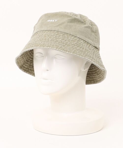 OBEY(オベイ)の「OBEY/オベイ ハット Pigment Canvas Bucket Hat 100520095(ハット・メンズ・イエロー/カーキ・FREE)」の5枚目の写真