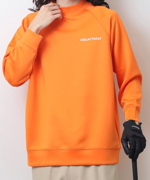 stella77golf(ステラセブンティーンセブンゴルフ)の「蛍光カラーゴルフモックネック長袖T(Tシャツ/カットソー・メンズ・ホワイト/ブラック/イエロー系/オレンジ系・XXL/XL/M/L)」の4枚目の写真
