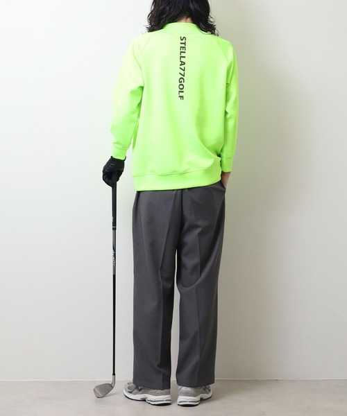 stella77golf(ステラセブンティーンセブンゴルフ)の「蛍光カラーゴルフモックネック長袖T(Tシャツ/カットソー・メンズ・ホワイト/ブラック/イエロー系/オレンジ系・XXL/XL/M/L)」の17枚目の写真