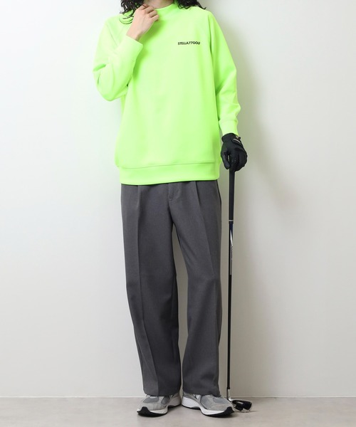 stella77golf(ステラセブンティーンセブンゴルフ)の「蛍光カラーゴルフモックネック長袖T(Tシャツ/カットソー・メンズ・ホワイト/ブラック/イエロー系/オレンジ系・XXL/XL/M/L)」の18枚目の写真