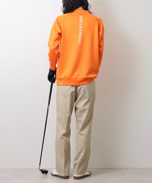 stella77golf(ステラセブンティーンセブンゴルフ)の「蛍光カラーゴルフモックネック長袖T(Tシャツ/カットソー・メンズ・ホワイト/ブラック/イエロー系/オレンジ系・XXL/XL/M/L)」の12枚目の写真