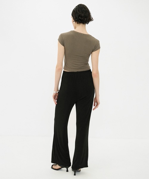 CLANE（クラネ）の「SOFT SHEER COMPACT TOPS（Tシャツ/カットソー・レディース・ブラック/ホワイト/ブラウン/ベージュ・1/2）」の16枚目の写真