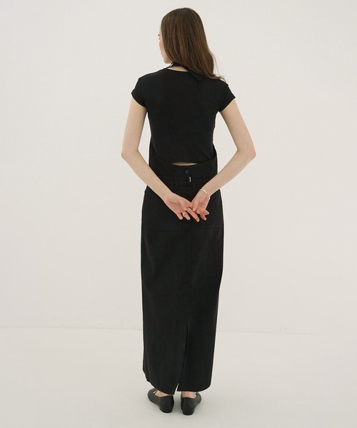 CLANE（クラネ）の「SOFT SHEER COMPACT TOPS（Tシャツ/カットソー・レディース・ブラック/ホワイト/ブラウン/ベージュ・1/2）」の21枚目の写真