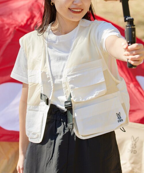 DOD（ディーオーディー）の「【DOD別注】サササノべー / レディース（ベスト・レディース・ホワイト/ベージュ・ONE SIZE）」の20枚目の写真