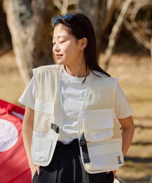 DOD（ディーオーディー）の「【DOD別注】サササノべー / レディース（ベスト・レディース・ホワイト/ベージュ・ONE SIZE）」の21枚目の写真