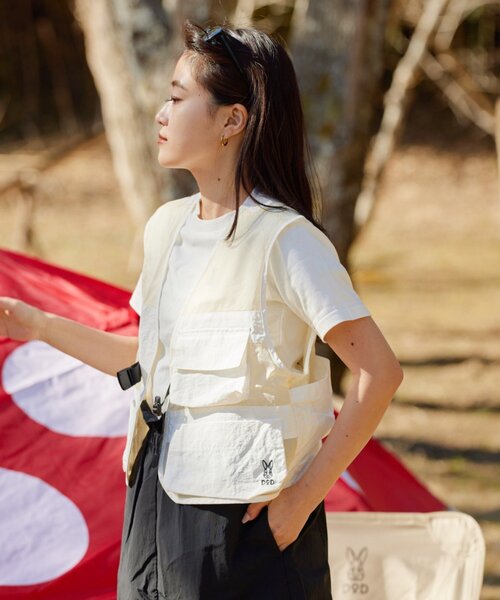 DOD（ディーオーディー）の「【DOD別注】サササノべー / レディース（ベスト・レディース・ホワイト/ベージュ・ONE SIZE）」の22枚目の写真