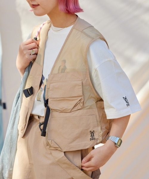 DOD（ディーオーディー）の「【DOD別注】サササノべー / レディース（ベスト・レディース・ホワイト/ベージュ・ONE SIZE）」の11枚目の写真