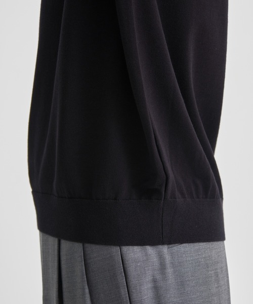 ATON / エイトン】COTTON WASHI KNIT HALF SLEEVE POLO SWEATER