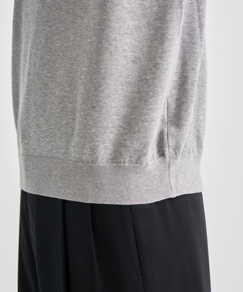 ATON / エイトン】COTTON WASHI KNIT HALF SLEEVE POLO SWEATER