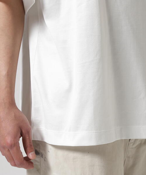 markaware（マーカウェア）の「MARKAWARE（マーカウェア）ORGANIC GIZA 80/2 KNIT COMFORT FIT Tee / オーガニックGIZA 80/2天竺 / コンフォートフィットTee（Tシャツ/カットソー・メンズ・ブラック/ホワイト・3/2）」の8枚目の写真