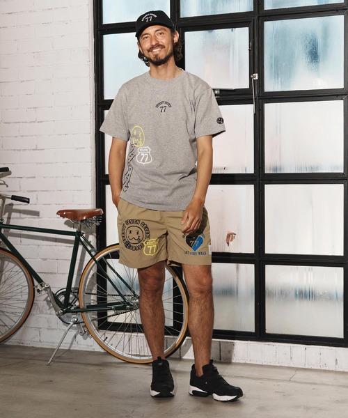 seventy seven(セブンティセブン)の「mt9671-middle onz S-S t-shirts (77mix) Tシャツ(Tシャツ/カットソー・メンズ・ホワイト/ブラック/ヘザーグレー・S/M/L/XL)」の11枚目の写真