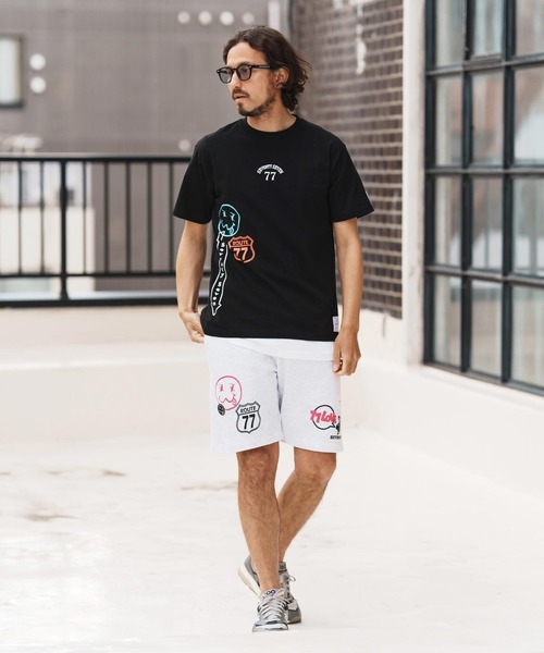 seventy seven(セブンティセブン)の「mt9671-middle onz S-S t-shirts (77mix) Tシャツ(Tシャツ/カットソー・メンズ・ホワイト/ブラック/ヘザーグレー・S/M/L/XL)」の15枚目の写真