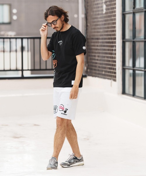 seventy seven(セブンティセブン)の「mt9671-middle onz S-S t-shirts (77mix) Tシャツ(Tシャツ/カットソー・メンズ・ホワイト/ブラック/ヘザーグレー・S/M/L/XL)」の16枚目の写真