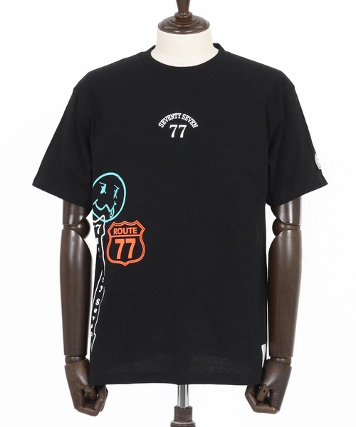 seventy seven(セブンティセブン)の「mt9671-middle onz S-S t-shirts (77mix) Tシャツ(Tシャツ/カットソー・メンズ・ホワイト/ブラック/ヘザーグレー・S/M/L/XL)」の18枚目の写真