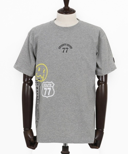 seventy seven(セブンティセブン)の「mt9671-middle onz S-S t-shirts (77mix) Tシャツ(Tシャツ/カットソー・メンズ・ホワイト/ブラック/ヘザーグレー・S/M/L/XL)」の19枚目の写真