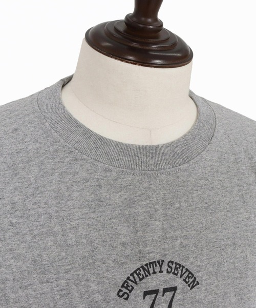 seventy seven(セブンティセブン)の「mt9671-middle onz S-S t-shirts (77mix) Tシャツ(Tシャツ/カットソー・メンズ・ホワイト/ブラック/ヘザーグレー・S/M/L/XL)」の21枚目の写真