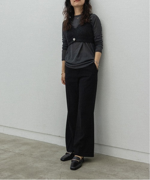 RANDA(ランダ)の「レザーローファーミュール(ローファー・レディース・グレイッシュベージュ/ブラック・S/M/L/LL)」の7枚目の写真