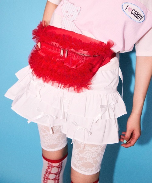 セール】OVERLAPPED FRILL WAIST バッグ（ボディバッグ/ウエスト