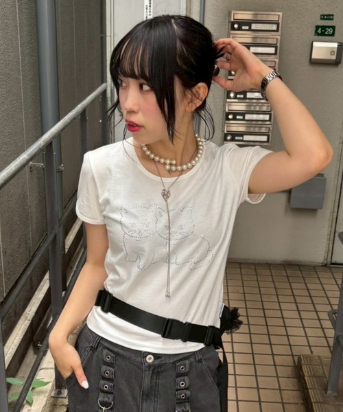 Candy Stripper（キャンディストリッパー）の「OVERLAPPED FRILL WAIST バッグ（ボディバッグ/ウエストポーチ・レディース・ブラック/レッド・FREE）」の4枚目の写真