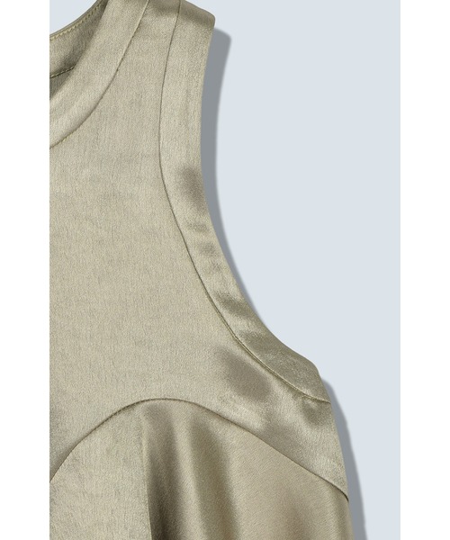 セール】SATIN DRAPE TANK TOP（シャツ/ブラウス）｜OMMO（オーエム