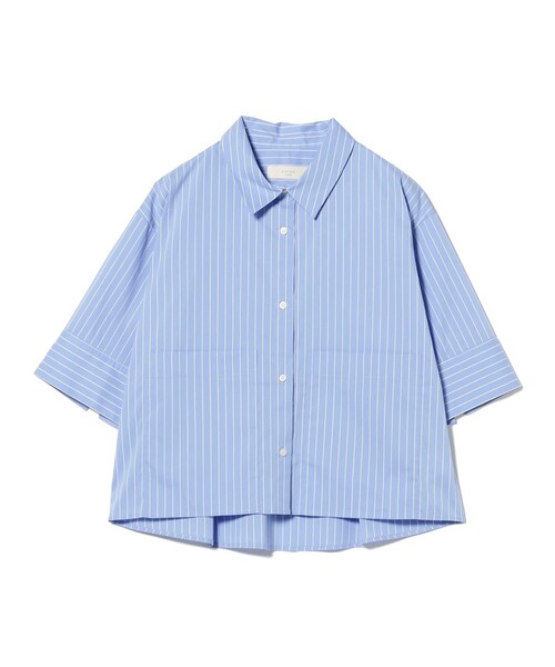 B:MING by BEAMS（ビーミングバイビームス）の「半袖 クロップド シャツ（S～M）（シャツ/ブラウス・レディース・ホワイト/その他/ネイビー・MEDIUM/SMALL）」の15枚目の写真