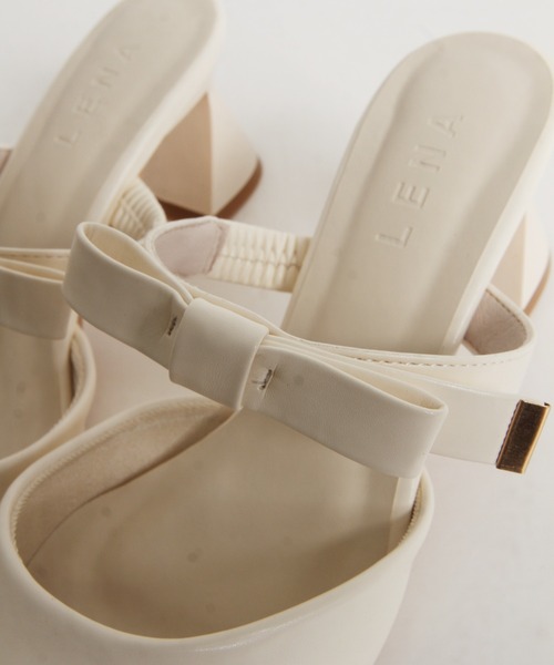 tocco closet(トッコ クローゼット)の「リボンストラップミュール(パンプス・レディース・アイボリー/ドット/ブラック・M/L/LL/S)」の12枚目の写真