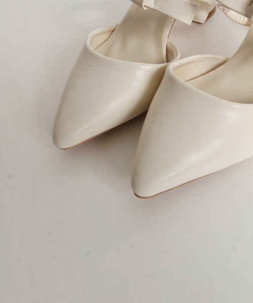 tocco closet(トッコ クローゼット)の「リボンストラップミュール(パンプス・レディース・アイボリー/ドット/ブラック・M/L/LL/S)」の13枚目の写真
