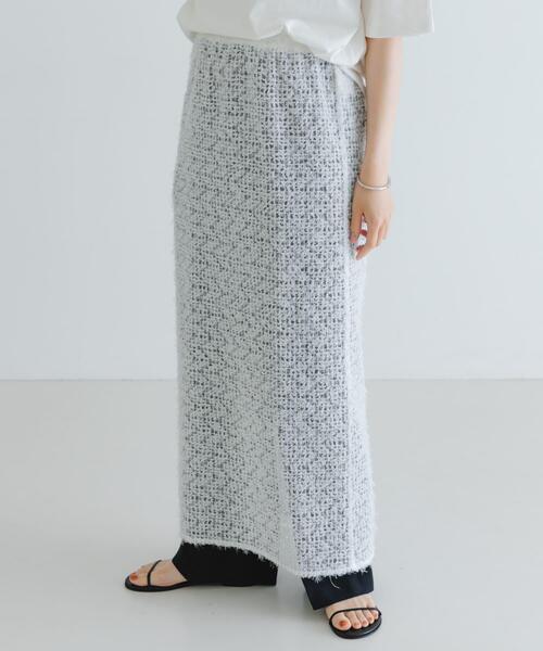 URBAN RESEARCH（アーバンリサーチ）の「シアージャガードストレートスカート（スカート・レディース・ブラック/オフホワイト・FREE）」の3枚目の写真