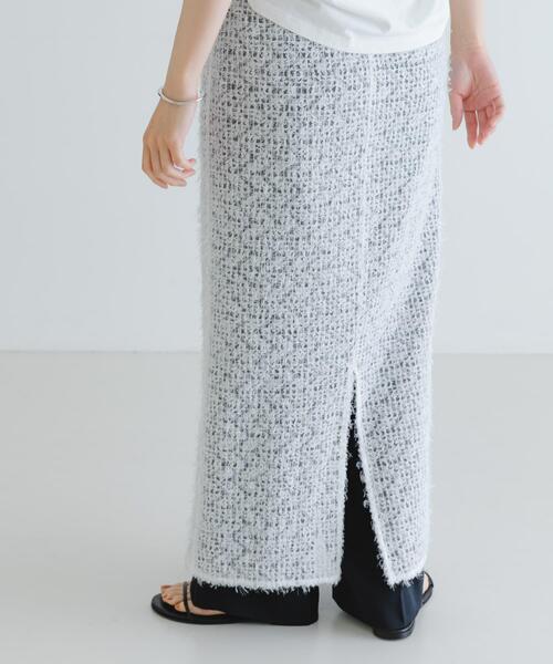 URBAN RESEARCH（アーバンリサーチ）の「シアージャガードストレートスカート（スカート・レディース・ブラック/オフホワイト・FREE）」の4枚目の写真