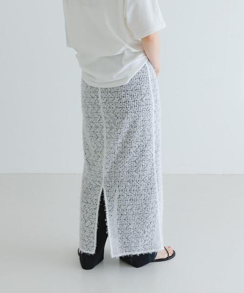 URBAN RESEARCH（アーバンリサーチ）の「シアージャガードストレートスカート（スカート・レディース・ブラック/オフホワイト・FREE）」の5枚目の写真