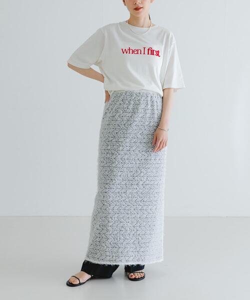 URBAN RESEARCH（アーバンリサーチ）の「シアージャガードストレートスカート（スカート・レディース・ブラック/オフホワイト・FREE）」の8枚目の写真