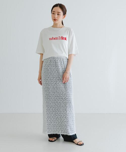 URBAN RESEARCH（アーバンリサーチ）の「シアージャガードストレートスカート（スカート・レディース・ブラック/オフホワイト・FREE）」の9枚目の写真