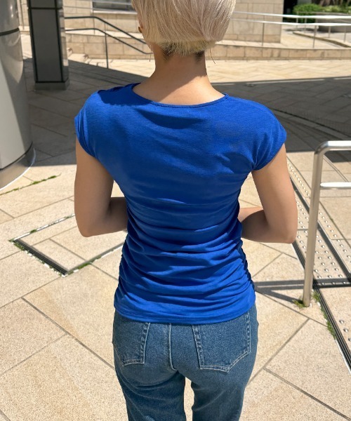 JENNE（ジェンヌ）の「日本製エアリーcoolシャーリングカットソー（Tシャツ/カットソー・レディース・ブラック/ブルー/ホワイト・SMALL/MEDIUM/LARGE/X-LARGE）」の19枚目の写真