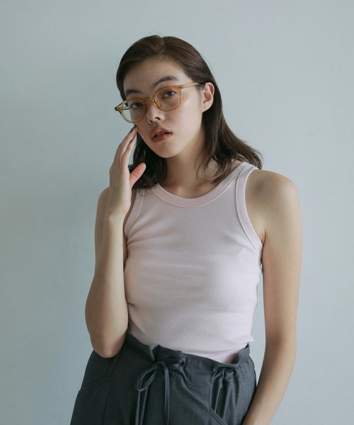 anuke(アンヌーク)の「Basic Rib Tanktop(タンクトップ・レディース・ピンク/ホワイト/ブルー/ブラック・FREE)」の1枚目の写真