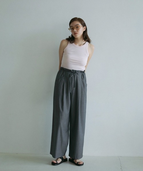 anuke(アンヌーク)の「Basic Rib Tanktop(タンクトップ・レディース・ピンク/ホワイト/ブルー/ブラック・FREE)」の18枚目の写真