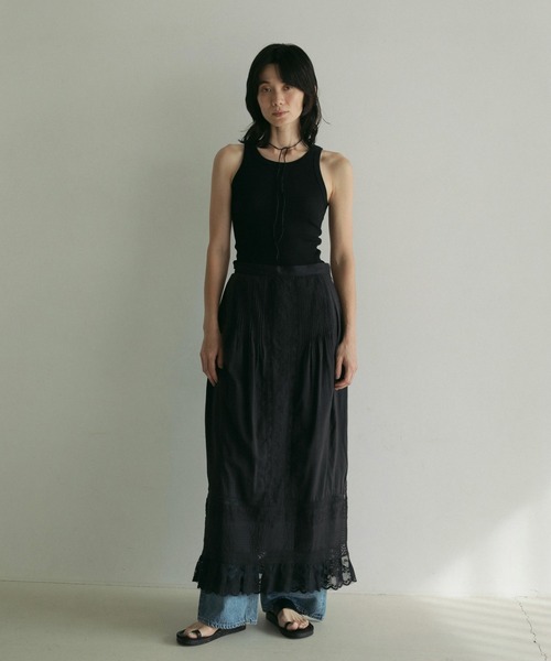 anuke(アンヌーク)の「Basic Rib Tanktop(タンクトップ・レディース・ピンク/ホワイト/ブルー/ブラック・FREE)」の16枚目の写真