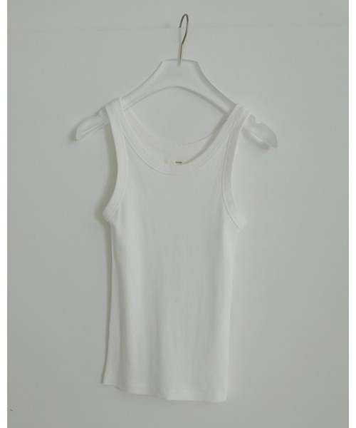 anuke(アンヌーク)の「Basic Rib Tanktop(タンクトップ・レディース・ピンク/ホワイト/ブルー/ブラック・FREE)」の7枚目の写真