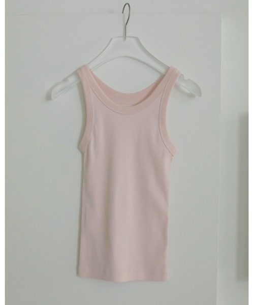 anuke(アンヌーク)の「Basic Rib Tanktop(タンクトップ・レディース・ピンク/ホワイト/ブルー/ブラック・FREE)」の5枚目の写真