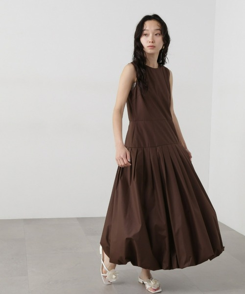アーモワールカプリス ベージュ×黒 ノースリーブバルーンワンピース GIRL｜ノースリーブバルーンワンピース | Rakuten Fashion(楽天
