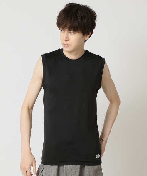 Dickies(ディッキーズ)の「Dickies 接触冷感 吸水速乾 インナー クイックドライ 半袖Tシャツ&ノースリーブ&タンクトップ(Tシャツ/カットソー・メンズ・ブラック系3/ブラック系2/ブラック系1・L/M)」の8枚目の写真