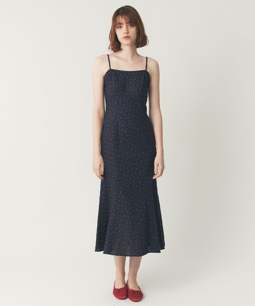 DEICY（デイシー）の「リトルチェリーキャミワンピース（ワンピース・レディース・ピンク/オフホワイト/ネイビー・0/1）」の2枚目の写真