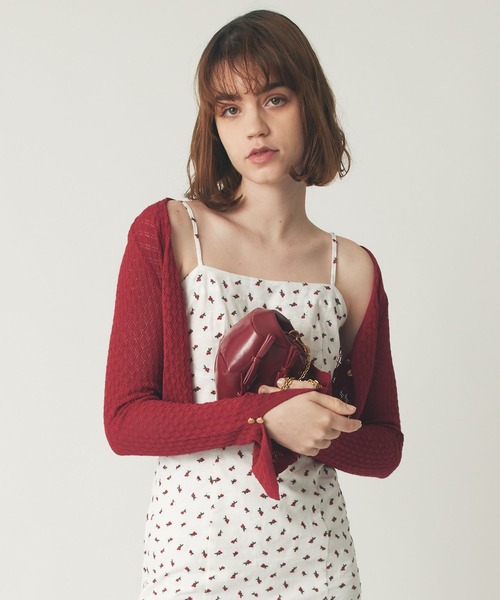 DEICY（デイシー）の「リトルチェリーキャミワンピース（ワンピース・レディース・ピンク/オフホワイト/ネイビー・0/1）」の8枚目の写真