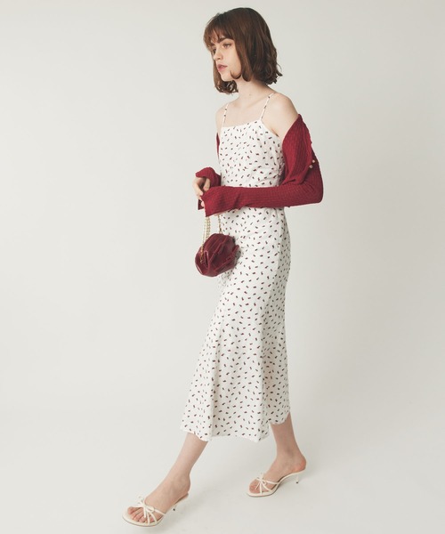 DEICY（デイシー）の「リトルチェリーキャミワンピース（ワンピース・レディース・ピンク/オフホワイト/ネイビー・0/1）」の9枚目の写真