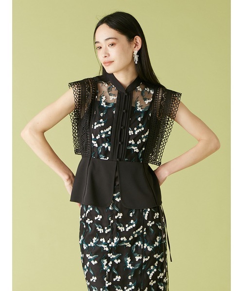 LILY BROWN（リリーブラウン）の「Lilybellスイッチングブラウス（Tシャツ/カットソー・レディース・アイボリー/ラベンダー/ブラック・FREE）」の17枚目の写真