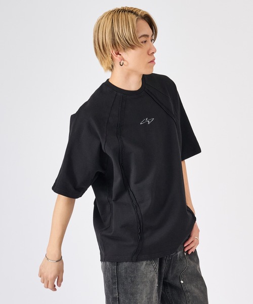 RE730(アールイーセブンサーティー)の「スポーツストリートのTシャツ(Tシャツ/カットソー・メンズ・ブラック/オフホワイト/ブラック×ホワイト・MEDIUM/LARGE)」の8枚目の写真